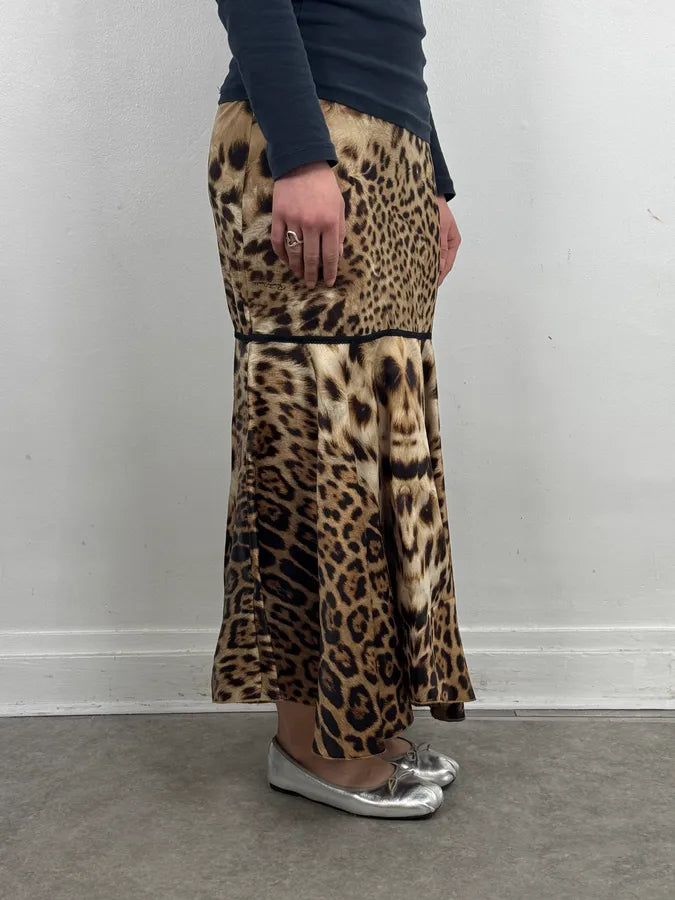 SS2003 Roberto Cavalli Leopard Print Silk Dress TxRlUvx 2