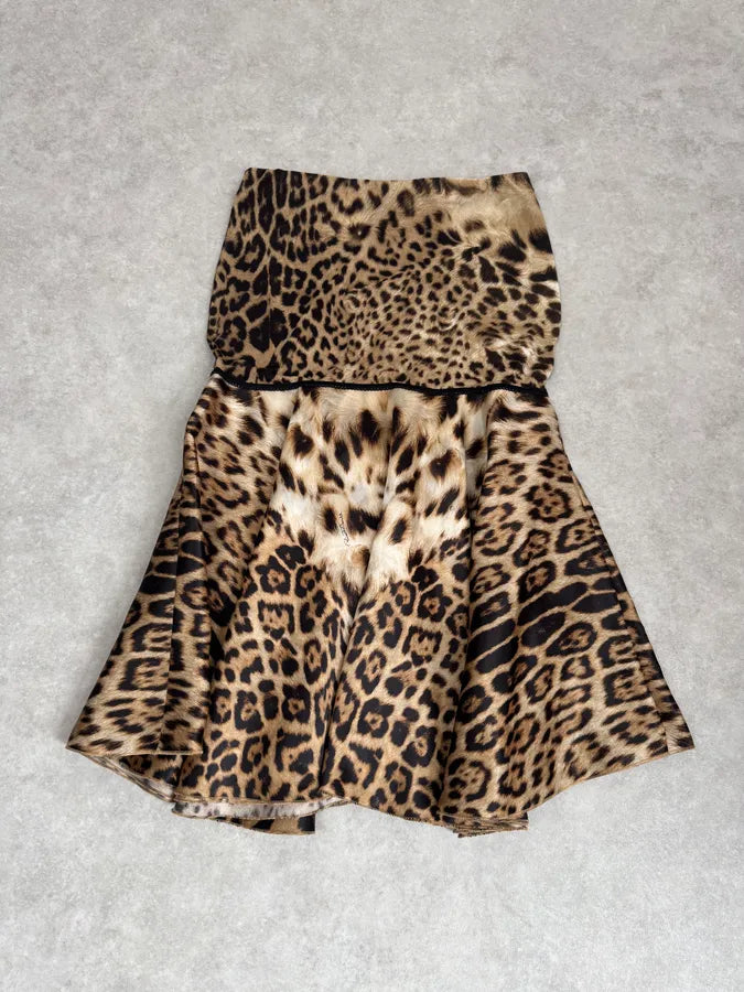 SS2003 Roberto Cavalli Leopard Print Silk Dress TxRlUvx 5