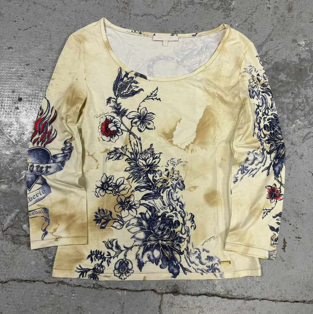 SS2003 Roberto Cavalli Tattoo Tiger Longsleeve Top (L) 0