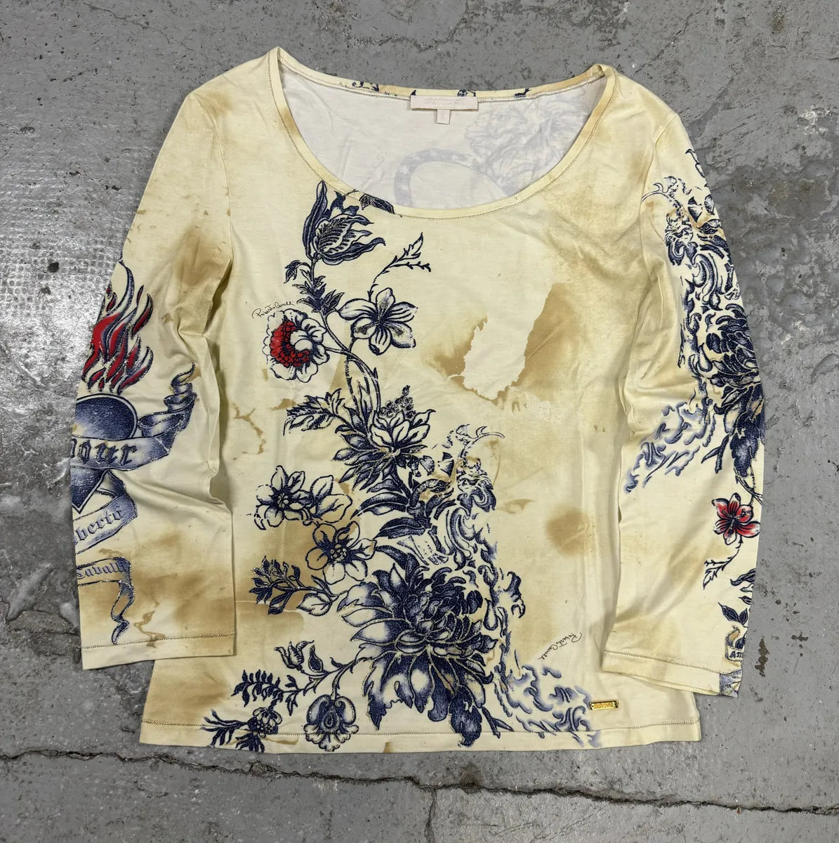 SS2003 Roberto Cavalli Tattoo Tiger Longsleeve Top (L) 0