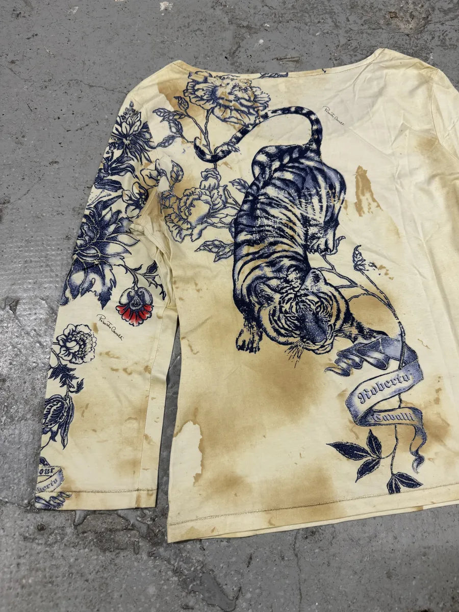 SS2003 Roberto Cavalli Tattoo Tiger Longsleeve Top (L) 2