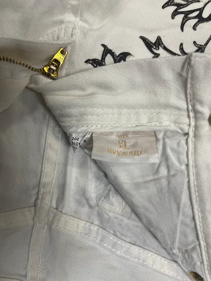SS2003 Roberto Cavalli White Tattoo Pants yHNsbua 10