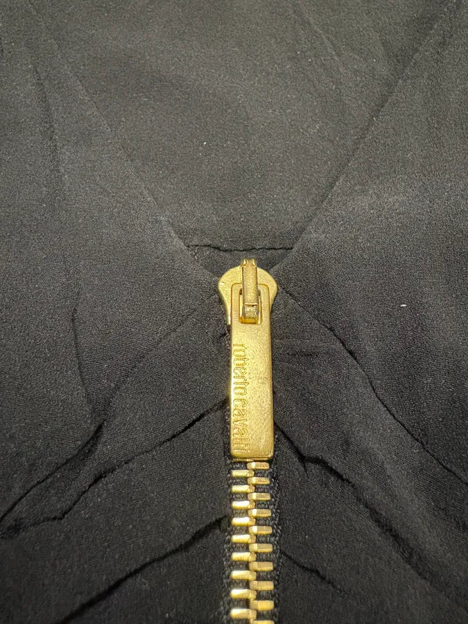 SS2003 Roberto Cavalli Zip Black Pleats Long Sleeve (M) tuBPElb 5