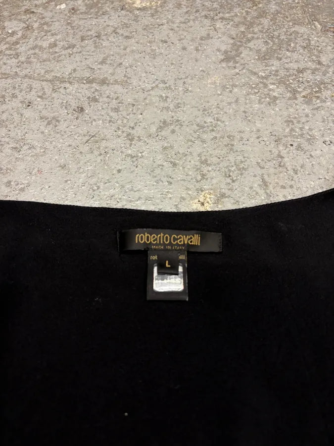 SS2003 Roberto Cavalli Zip Black Pleats Long Sleeve (M) tuBPElb 7