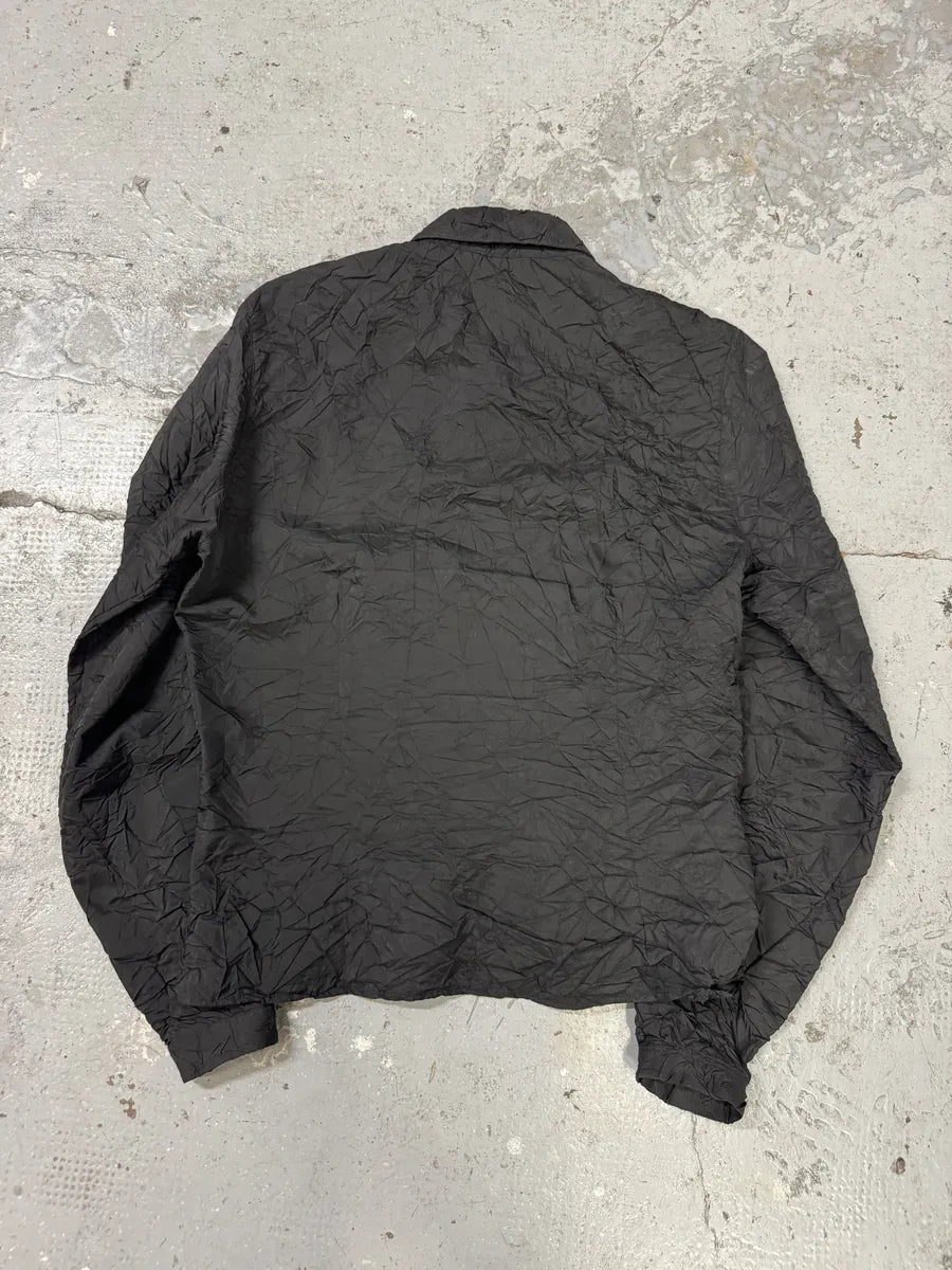 SS2004 Anne Fontaine Plissé Black Light Jacket (M) FoWKxsS 1