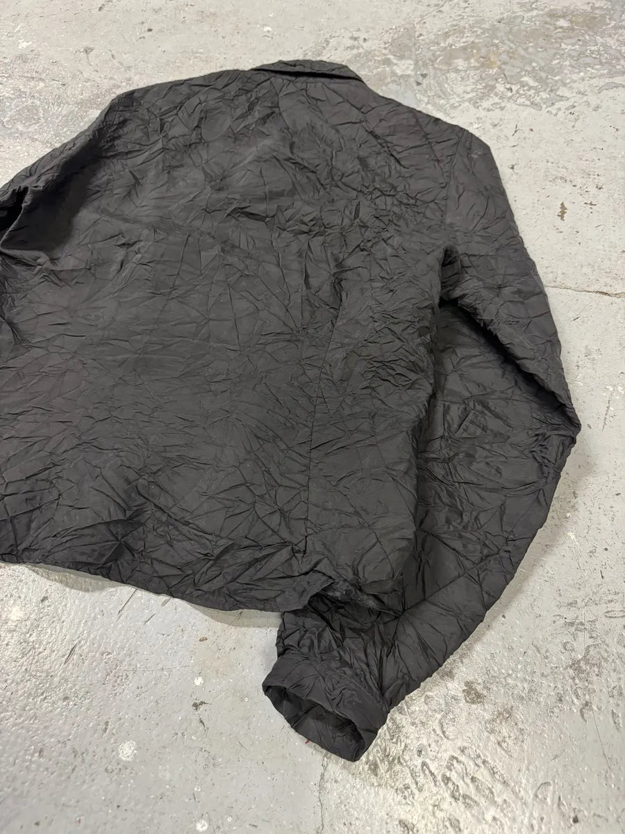 SS2004 Anne Fontaine Plissé Black Light Jacket (M) FoWKxsS 4