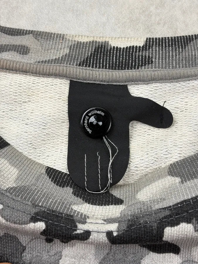 SS2004 Bernhard Willhelm Grey & Black Trompe LOeil Camo Sweater PiJqgMe 6