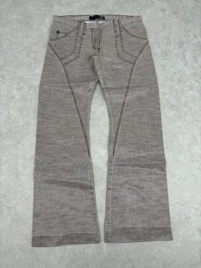 SS2004 Cavalli Archive Flared Light Pants qPGJIiy 0