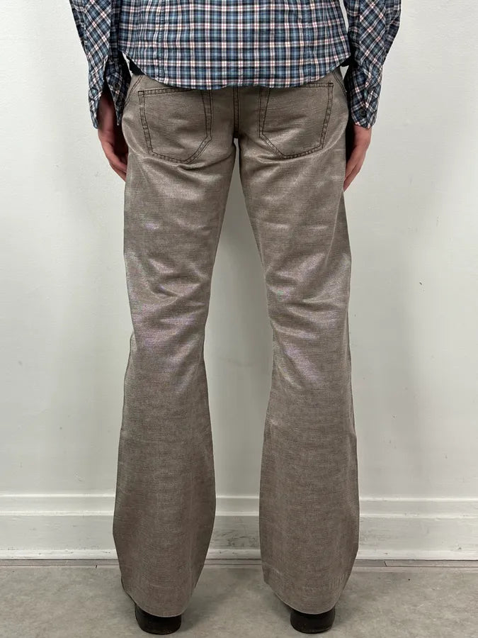 SS2004 Cavalli Archive Flared Light Pants qPGJIiy 3