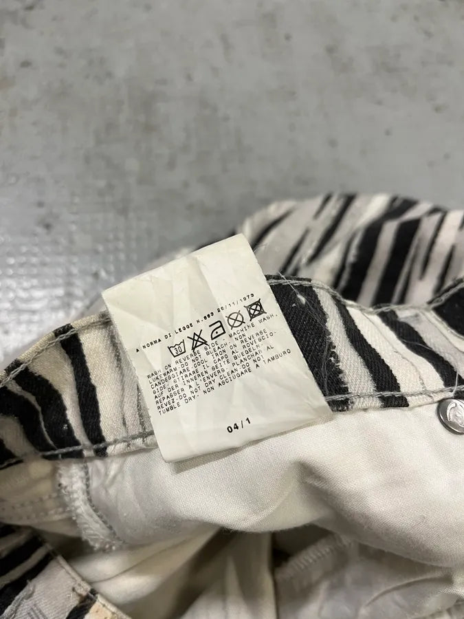 SS2004 Cavalli Black & White Lines Pants NfIjxOR 11