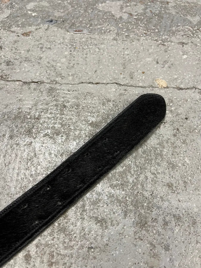 SS2004 Cavalli Black Pony Hair Leather Belt tqnvlfg 6