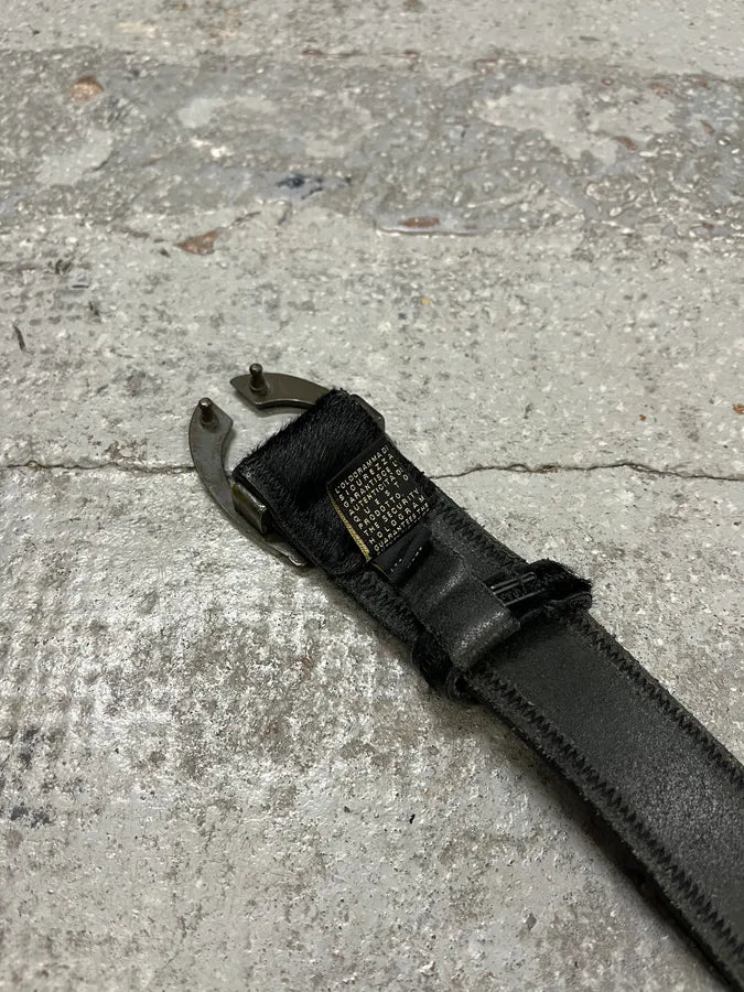 SS2004 Cavalli Black Pony Hair Leather Belt tqnvlfg 7