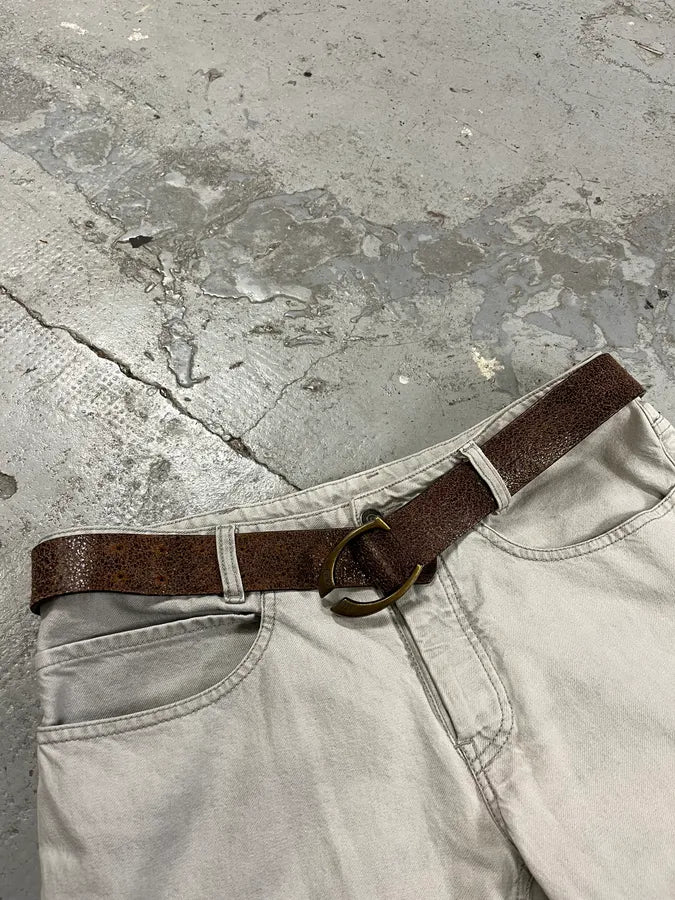 SS2004 Cavalli Brown Leather Belt UNMnrZX 2