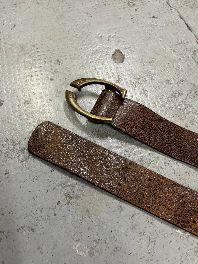 SS2004 Cavalli Brown Leather Belt UNMnrZX 4
