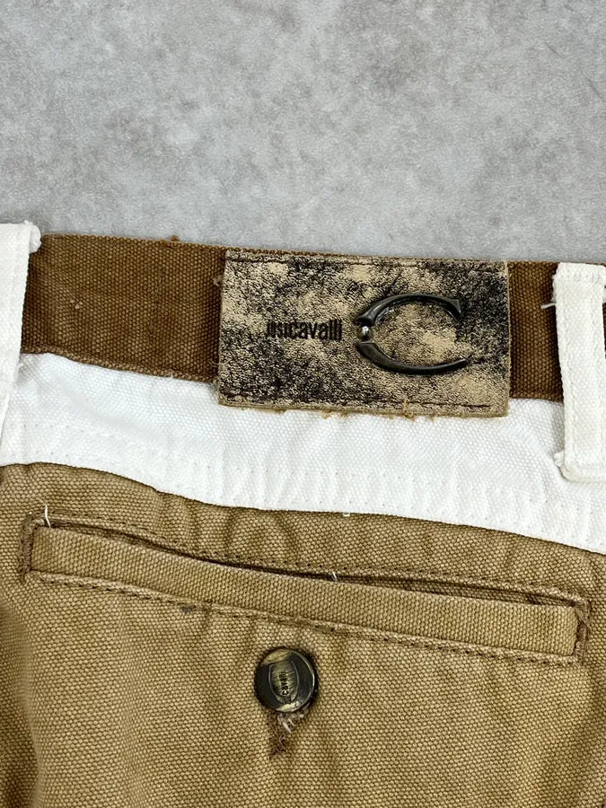 SS2004 Cavalli Calm Sahara Beige & White Pants AtqADvi 9
