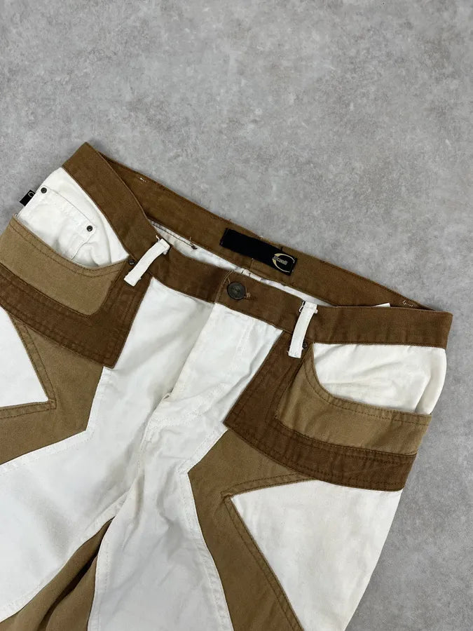 SS2004 Cavalli Calm Sahara Beige & White Pants AtqADvi 4