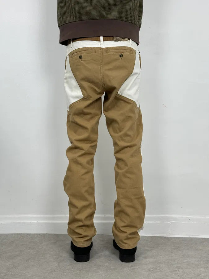 SS2004 Cavalli Calm Sahara Beige & White Pants AtqADvi 3