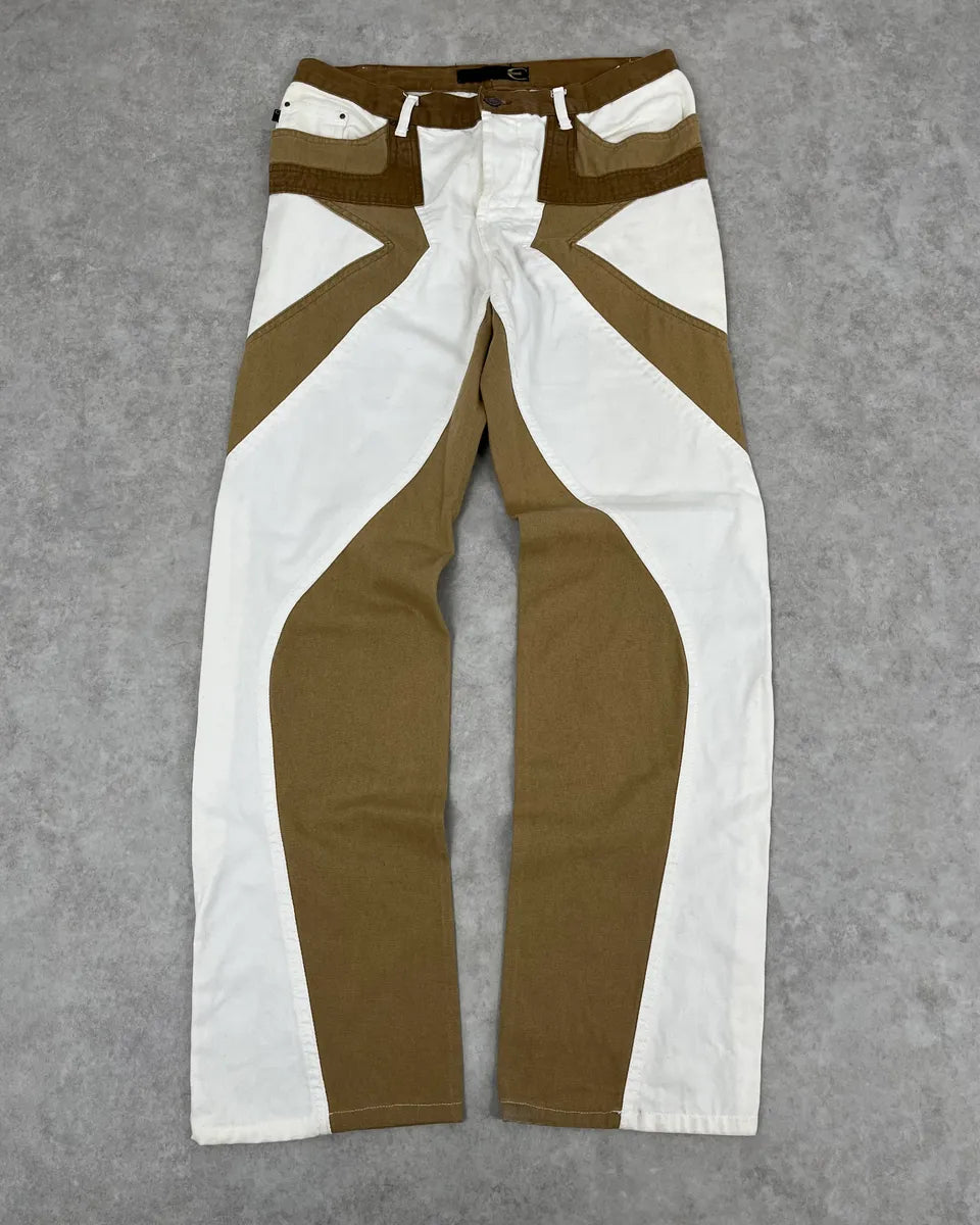 SS2004 Cavalli Calm Sahara Beige & White Pants AtqADvi 0