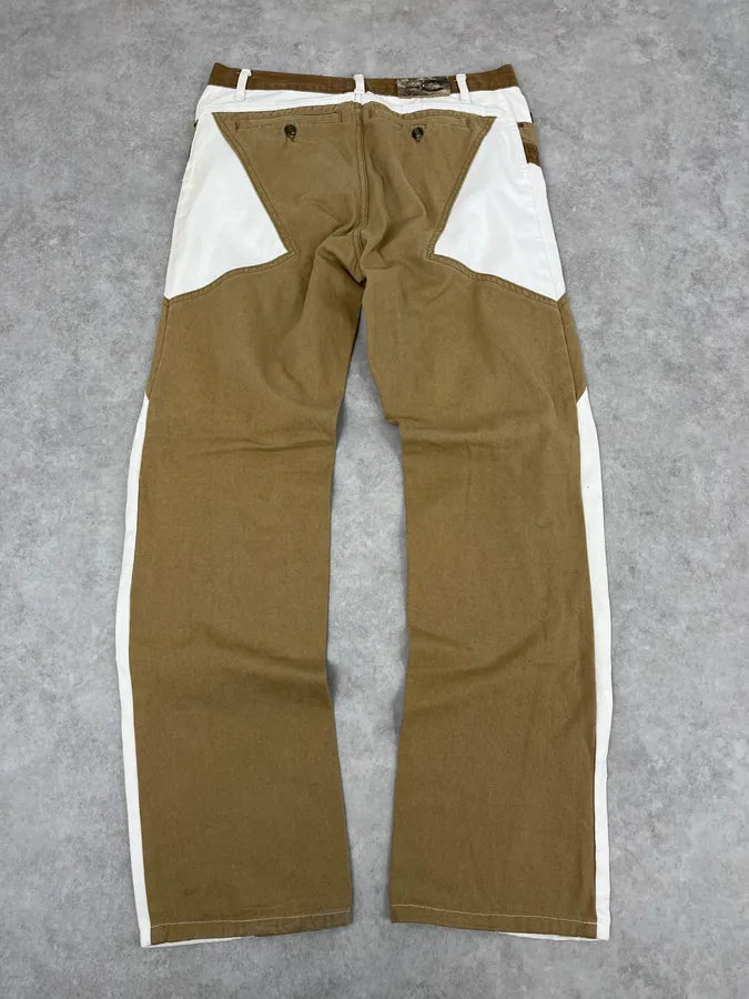 SS2004 Cavalli Calm Sahara Beige & White Pants AtqADvi 6