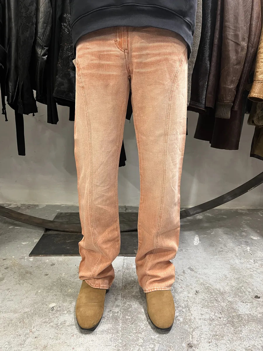 SS2004 Cavalli Faded Orange Structured Pants enISgqq 0
