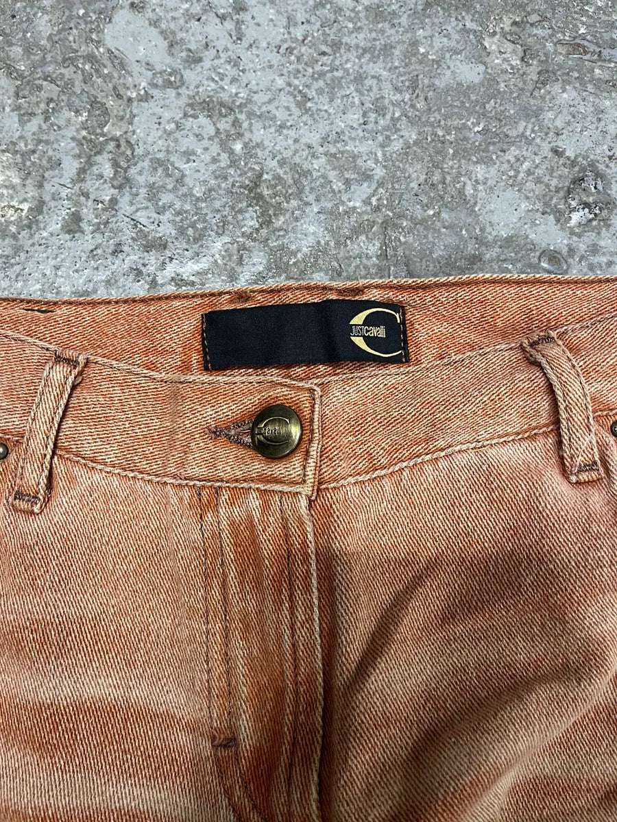 SS2004 Cavalli Faded Orange Structured Pants enISgqq 10