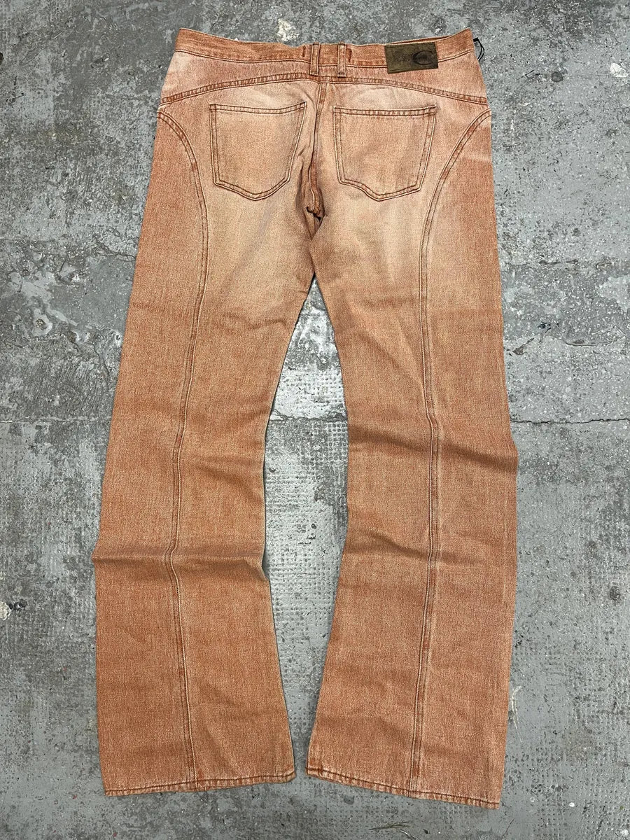 SS2004 Cavalli Faded Orange Structured Pants enISgqq 4