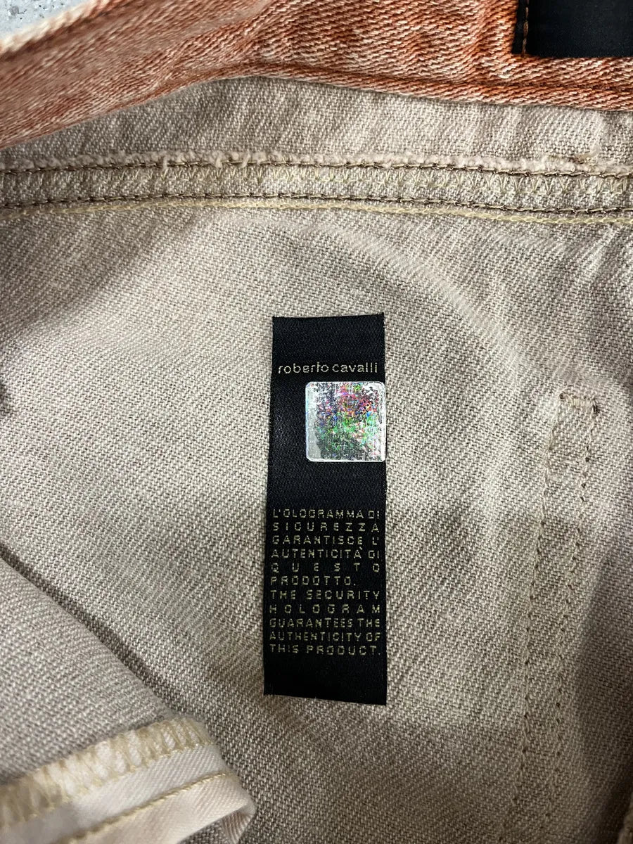 SS2004 Cavalli Faded Orange Structured Pants enISgqq 5