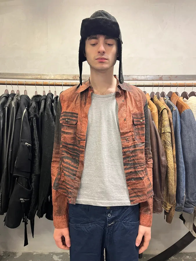 SS2004 Cavalli Faded Orange Vitality Sunset Shirt (M/L) QZuofdw 1