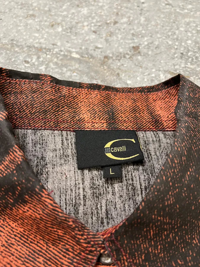 SS2004 Cavalli Faded Orange Vitality Sunset Shirt (M/L) QZuofdw 11
