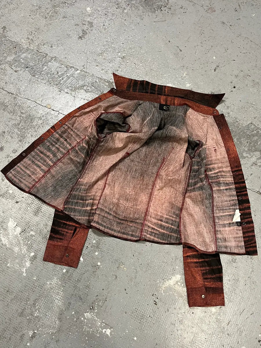 SS2004 Cavalli Faded Orange Vitality Sunset Shirt (M/L) QZuofdw 12