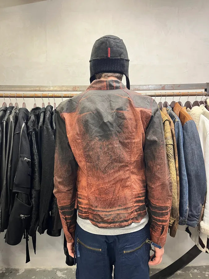 SS2004 Cavalli Faded Orange Vitality Sunset Shirt (M/L) QZuofdw 2