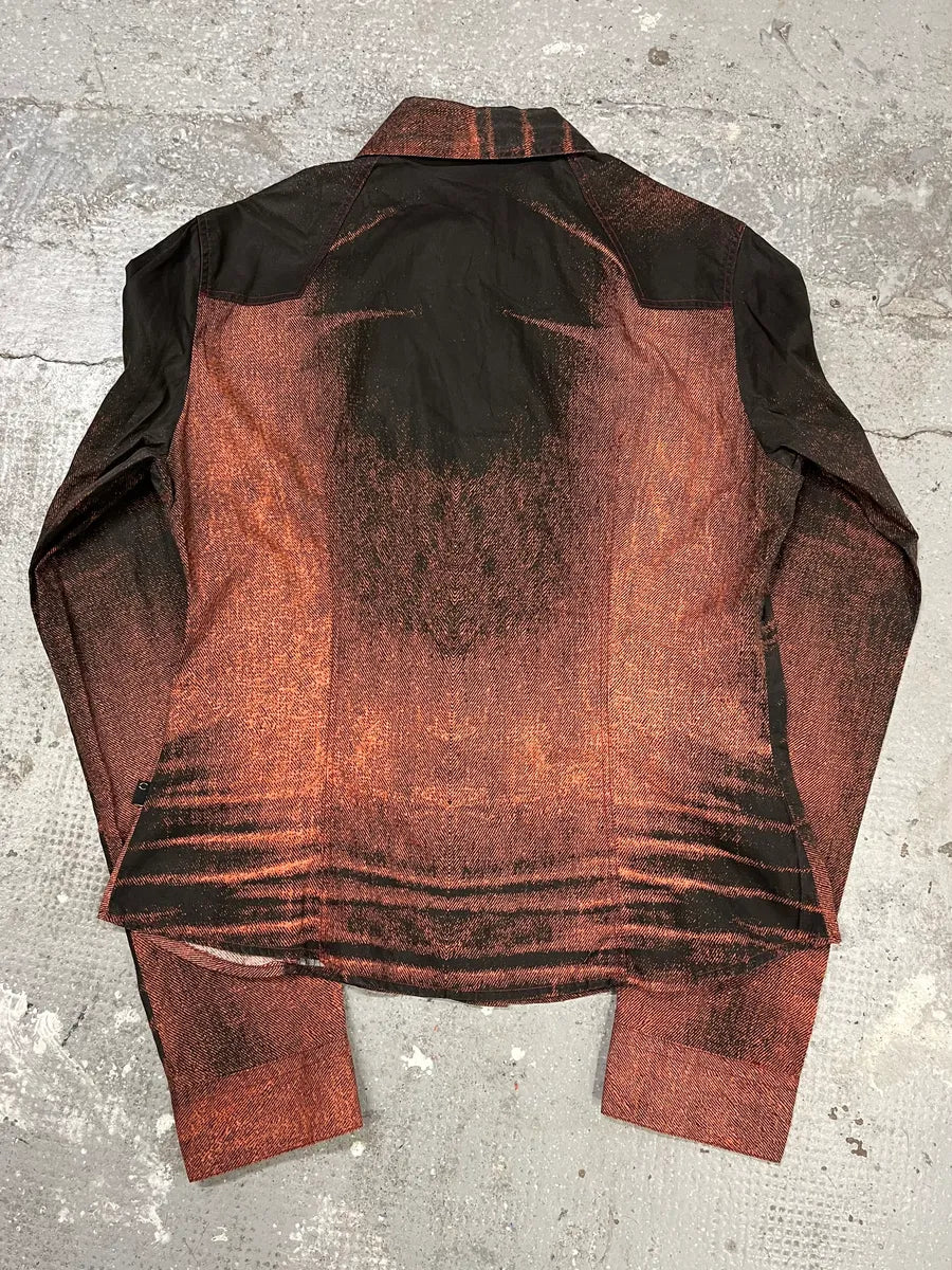 SS2004 Cavalli Faded Orange Vitality Sunset Shirt (M/L) QZuofdw 7