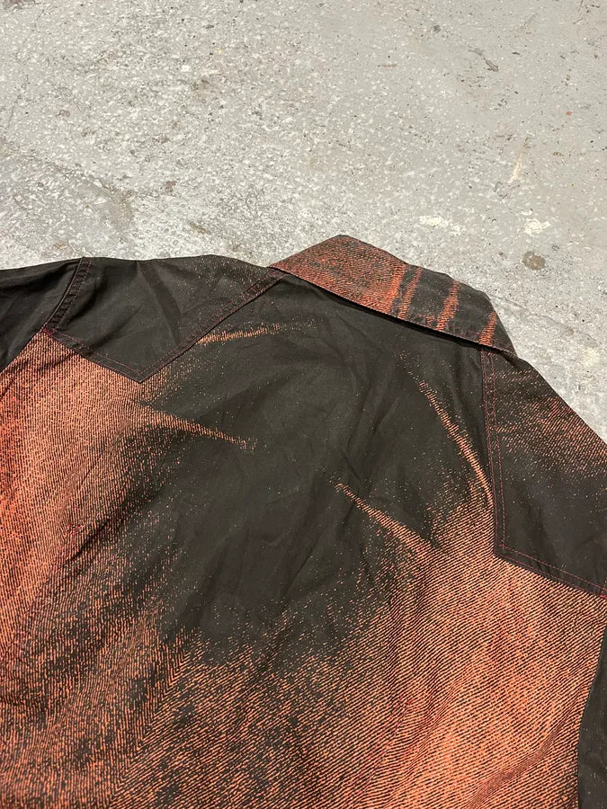 SS2004 Cavalli Faded Orange Vitality Sunset Shirt (M/L) QZuofdw 8