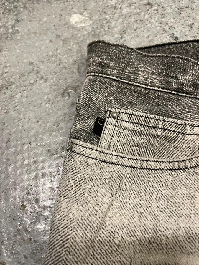 SS2004 Cavalli Faded White & Grey Cozy Pants (M) 2