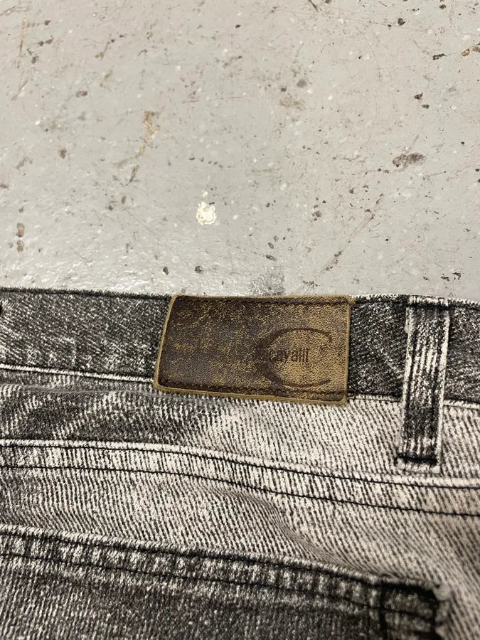SS2004 Cavalli Faded White & Grey Cozy Pants (M) 6