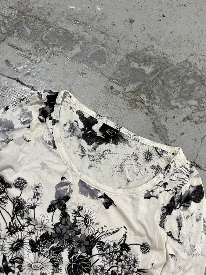 SS2004 Cavalli Floral Black & White Longsleeves KgfuWKK 4