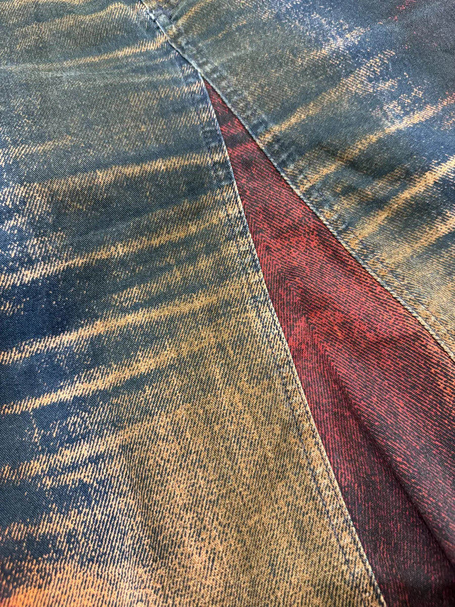 SS2004 Cavalli Glamour Red Faded Skirt OBywtzO 7