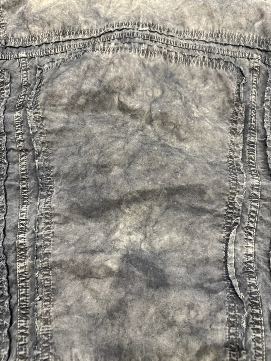SS2004 Cavalli Grey 3D Distressed Denim Jacket cHSeOBG 10