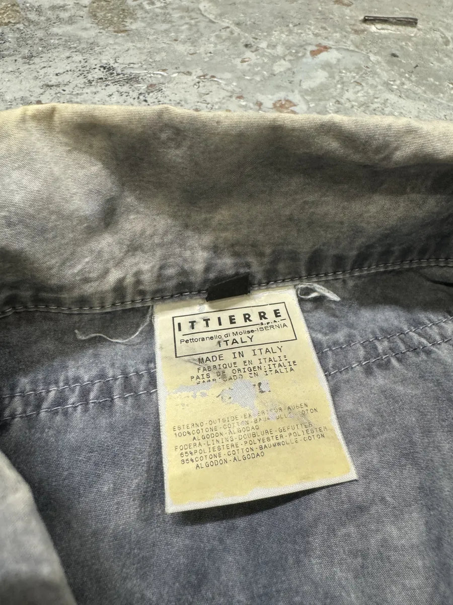 SS2004 Cavalli Grey 3D Distressed Denim Jacket cHSeOBG 11