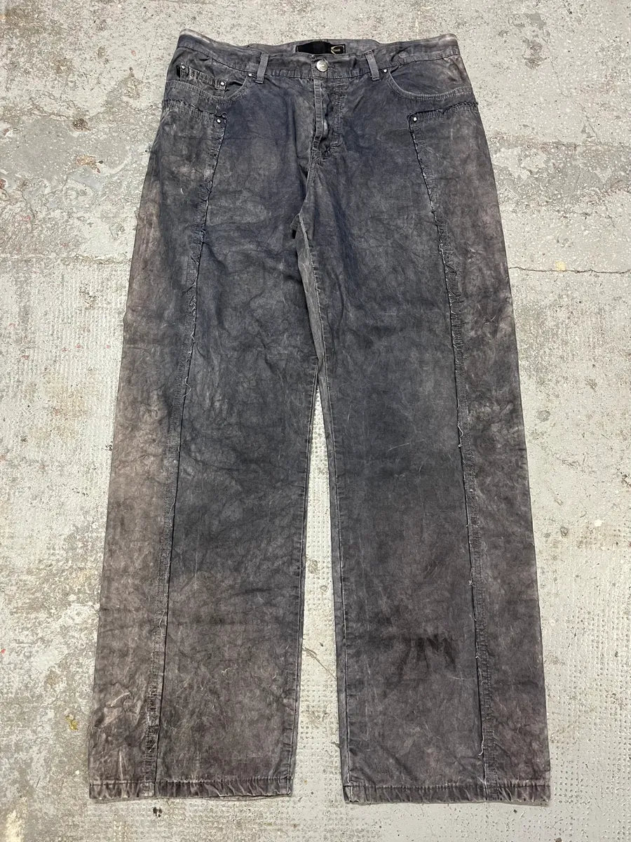 SS2004 Cavalli Grey Light Distressed Pants (L) cwRgSlN 3