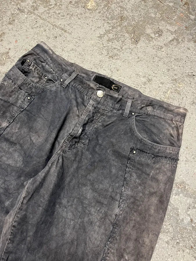 SS2004 Cavalli Grey Light Distressed Pants (L) cwRgSlN 5