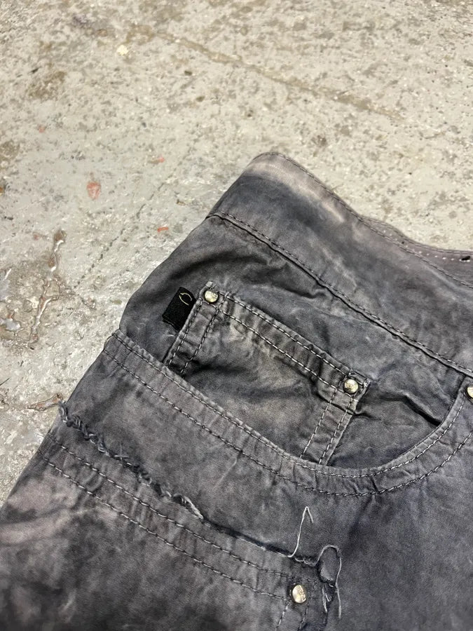SS2004 Cavalli Grey Light Distressed Pants (L) cwRgSlN 7