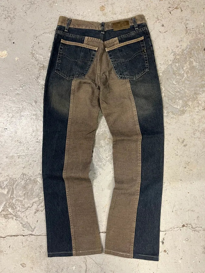 SS2004 Cavalli Hybride Denim Pants (S) SxpehWn 6