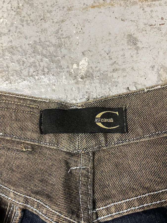 SS2004 Cavalli Hybride Denim Pants (S) SxpehWn 8
