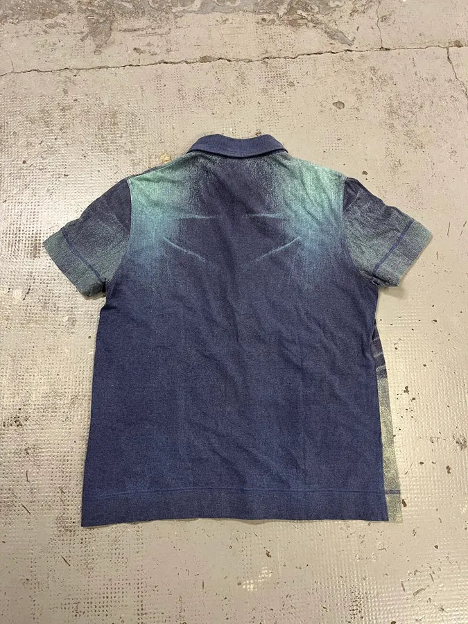 SS2004 Cavalli Overprint Blue Shirt rcTmmmk 5