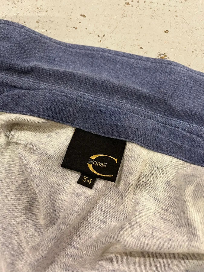 SS2004 Cavalli Overprint Blue Shirt rcTmmmk 7