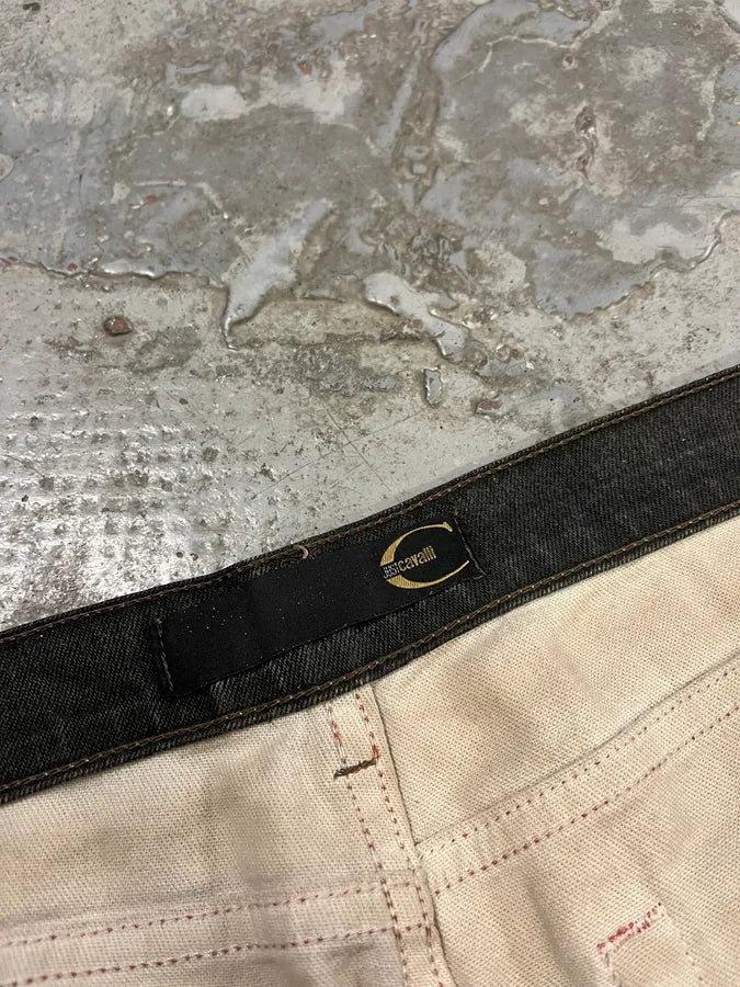 SS2004 Cavalli Overprint Orange Grey Pants HbJukUp 11