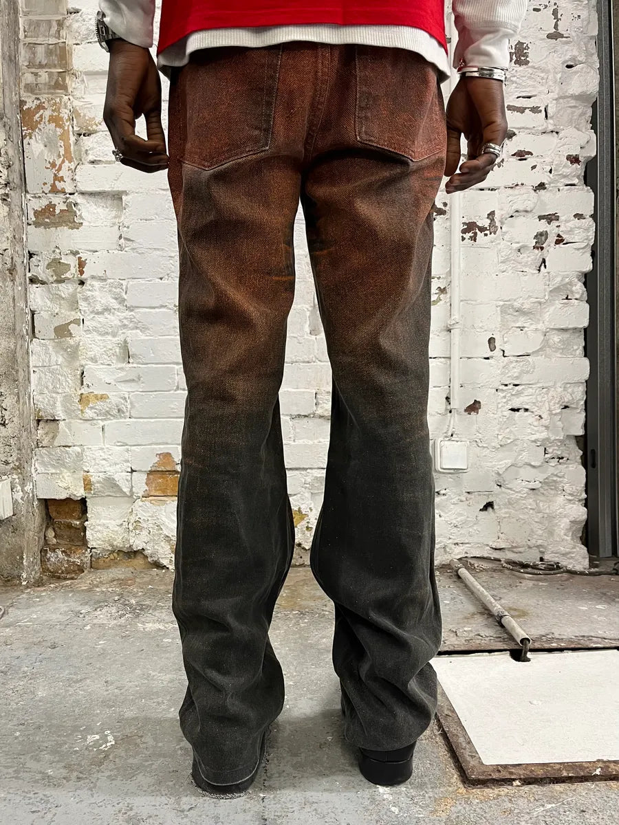 SS2004 Cavalli Overprint Orange Grey Pants HbJukUp 3