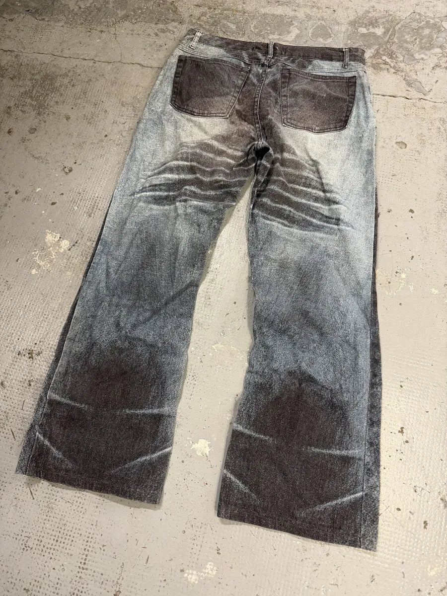 SS2004 Cavalli Overprint Wide Grey Pants LJBufiV 10