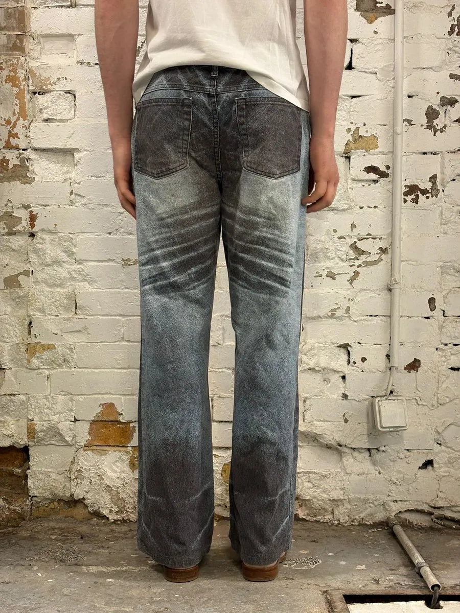 SS2004 Cavalli Overprint Wide Grey Pants LJBufiV 4